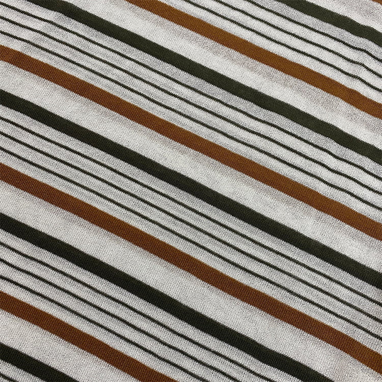 SM-K0004 長袖クルーストライプ ルーズ日焼け止めニットジャンパー SM-K0004 長袖クルーストライプ ルーズ日焼け止めニットジャンパー